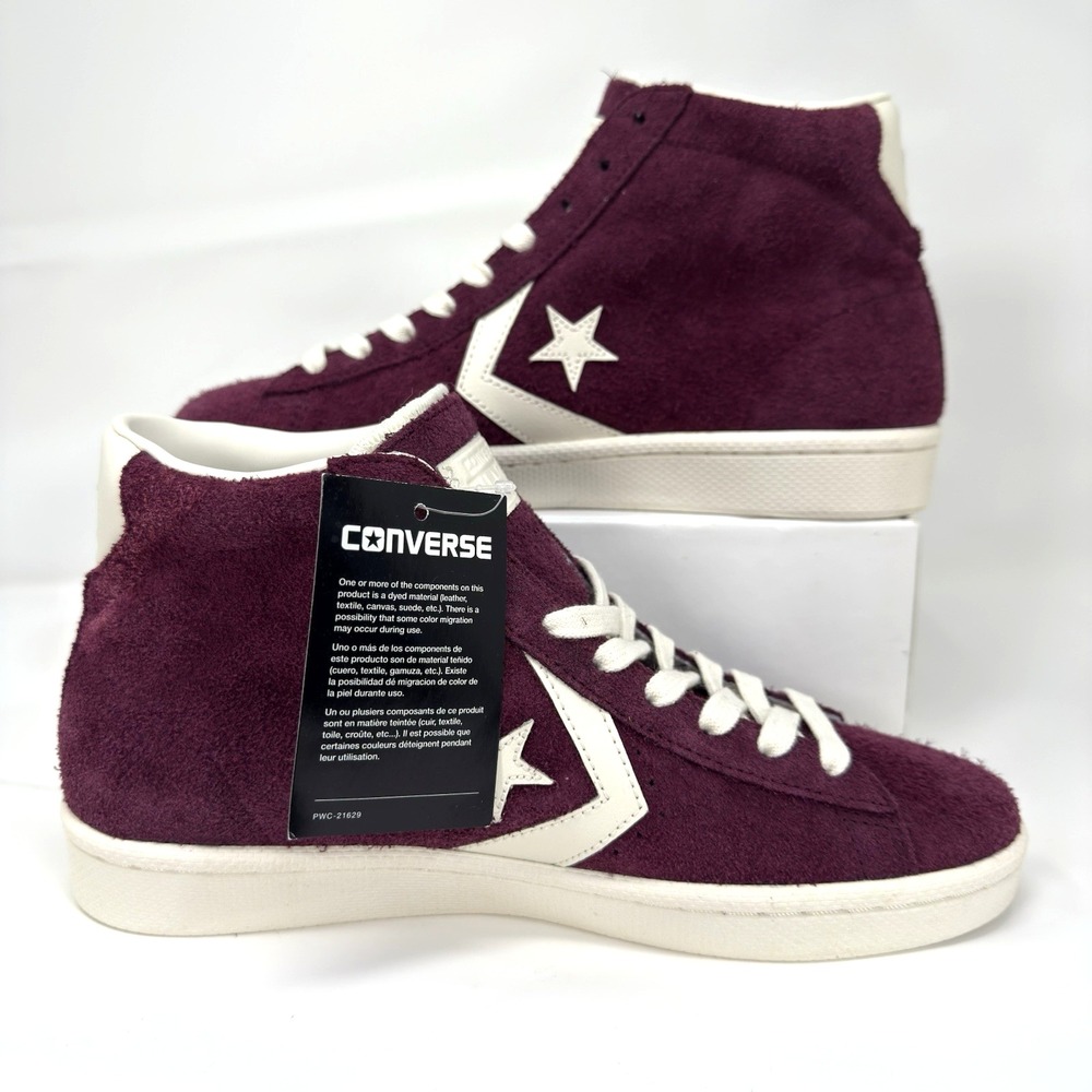 Converse PL '76 Mid Skating Sneakers Dark Sangria Egret Men‎ 8 Women 9.5 157691C